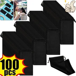 1-100pcs Soft Cloth Waterproof Sunglasses Bag Portable Microfiber Dust Storage Pouch Glasses Carry Case Eyewear Box Container