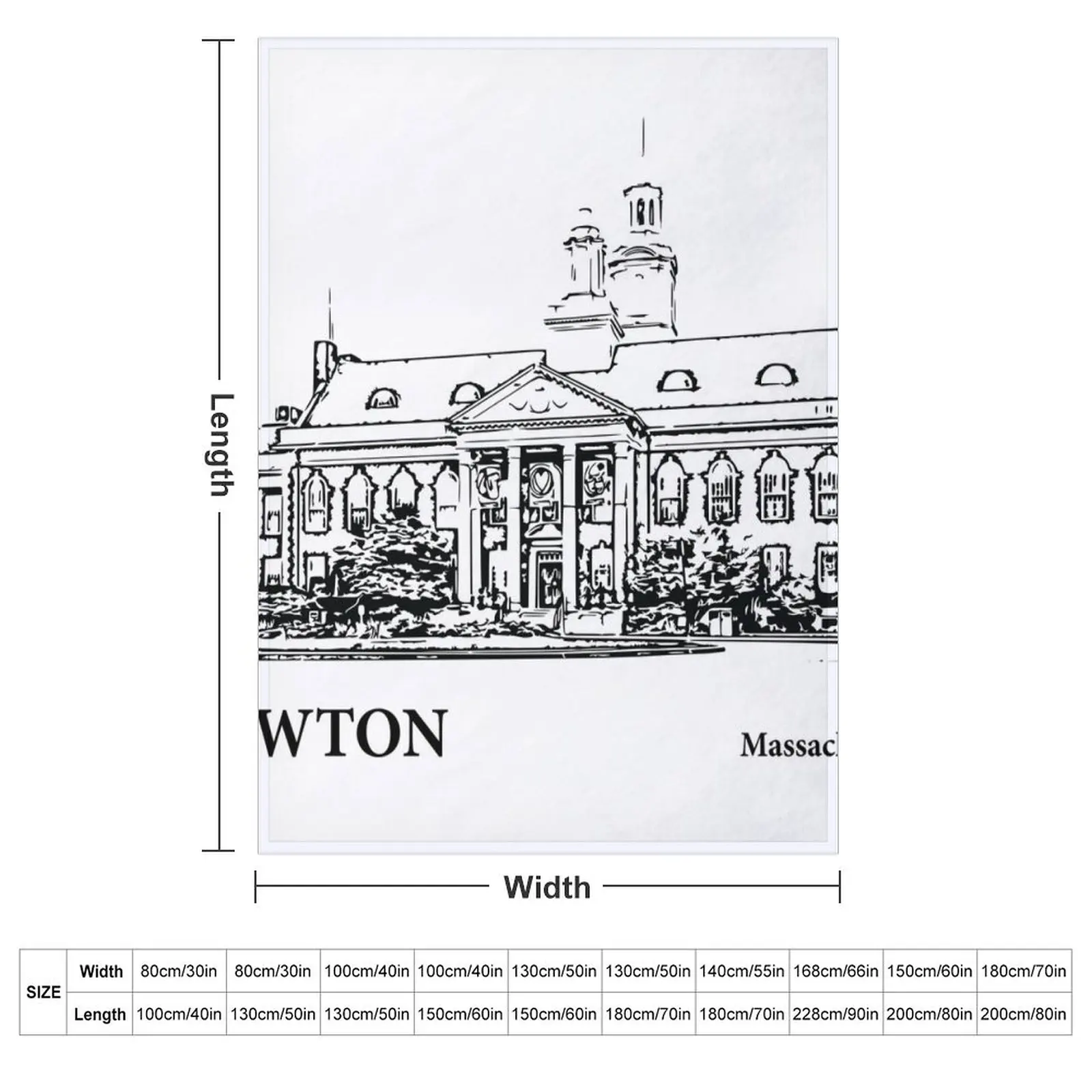 Newton Massachusetts Throw Blanket Luxury Designer Decorative Throw Blankets For Bed Vintage sofa bed Multi-Purpose Blankets