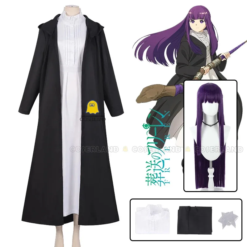 2025 ♥   Nova samambaia cosplay traje peruca vestido anime frieren além do fim da jornada trincheira uniforme headwear trajes de festa de halloween ☆ ★