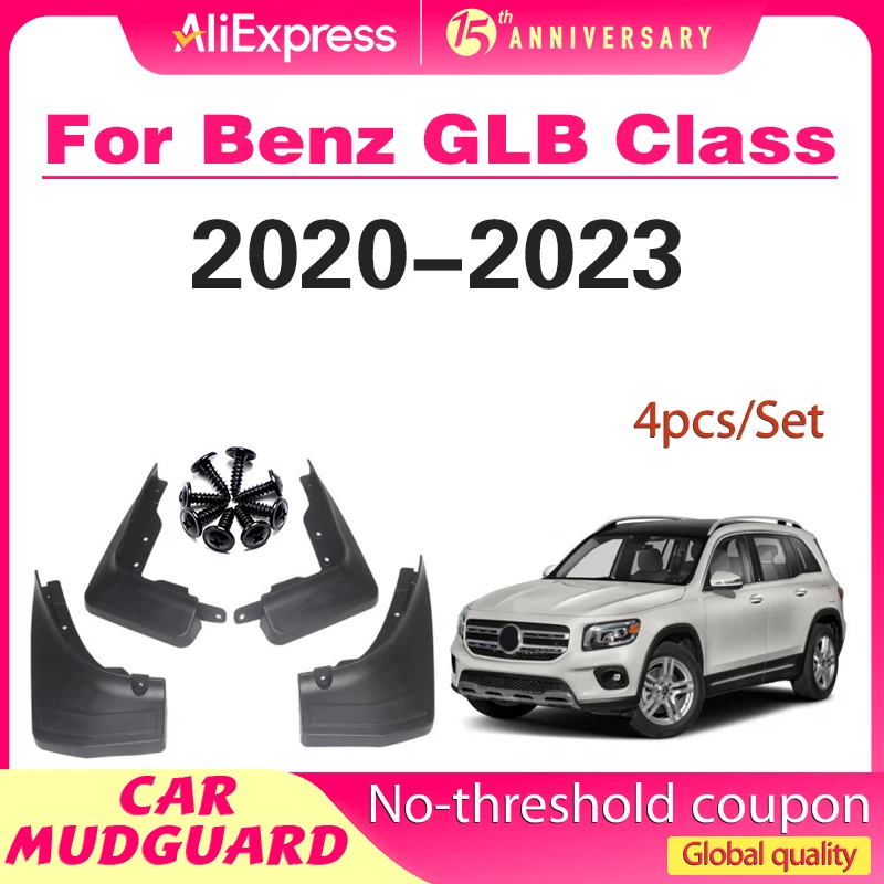 

MudFlaps For Mercedes Benz GLB Class X247 2020-2023 Mudguards Mud Flaps Splash Guards Front Rear Wheels Fender Car Accessories