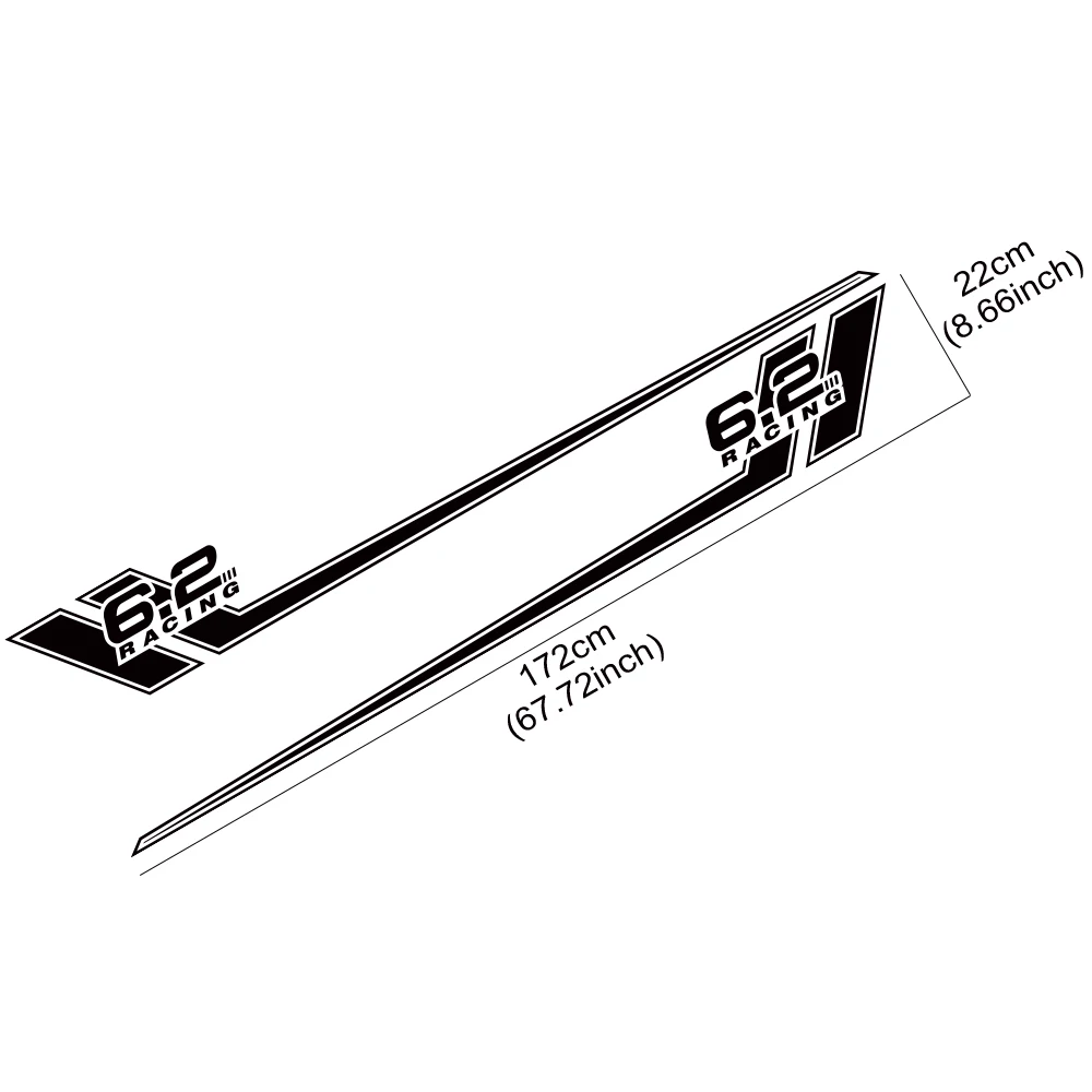 2 قطعة باب السيارة الجانب العلوي شريط ملصق 6.2 سباق الخصر خط الجسم ملصق مائي اكسسوارات لشروليه كامارو 2010-2022 SS LT RS
