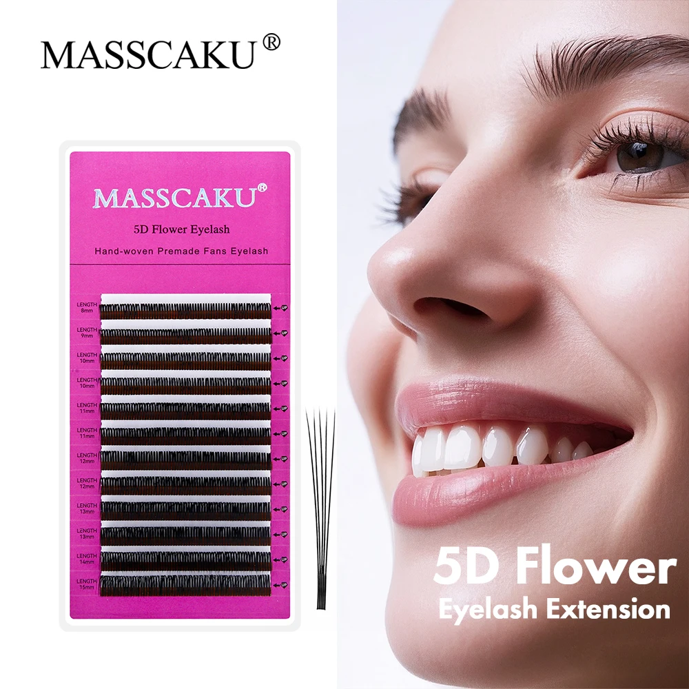 

Trending Products 5D Flower False Eyelashes C D Curl Easy to Make Fans Eyelash Extentions Without Scattering Roots from MASSCAKU