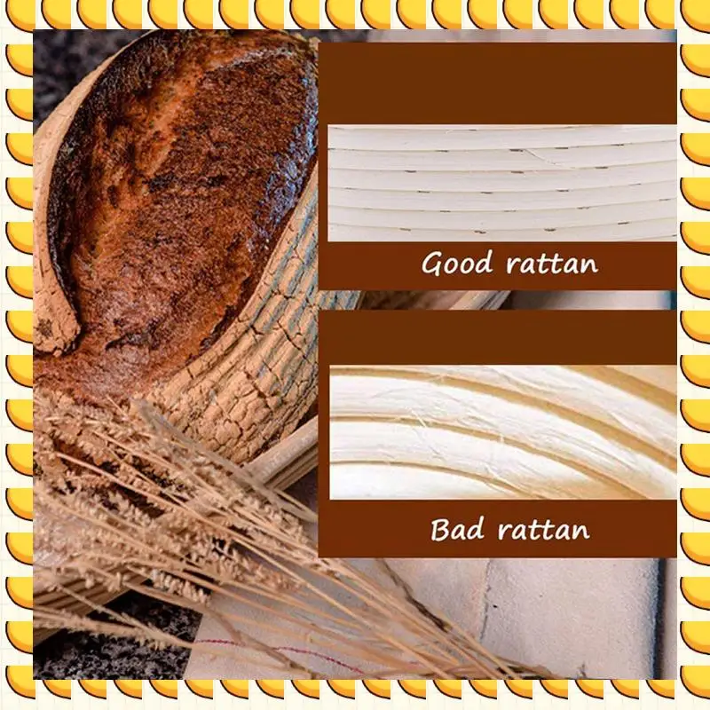 

Овальная корзина для расстойки хлеба BAAU 24X, корзина для расстойки хлеба ручной работы Banneton с хлебом, скребок для теста