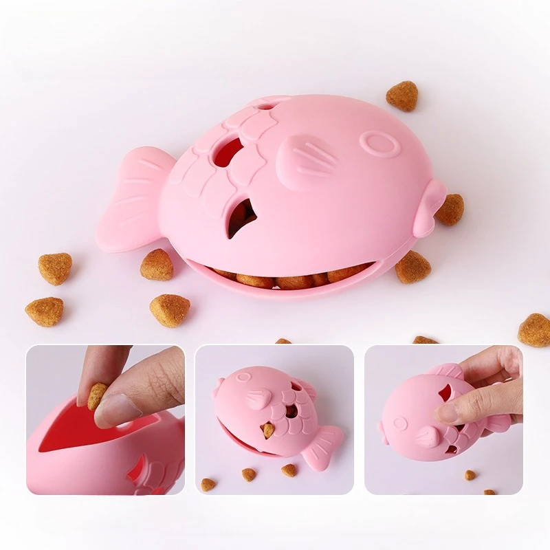 لعبة تغذية مضغ للقطط مانعة للتسرب من السيليكون، لعبة تعليمية للقطط، لعبة تدريب على الأكل، مستلزمات الحيوانات الأليفة الممتعة #3