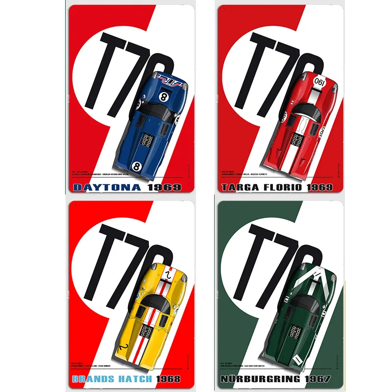 

Металлические вывески Le Mans Targa Florio и Brands Hatch, Nürburgring