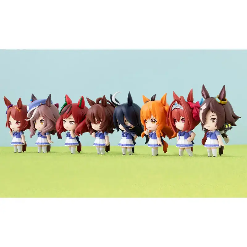 Bandai Tersedia Original Candy Toy Series Uma Musume Vodka Kyoto Race Okawa Akagi Suzuka Mambo 3rd Wave Pvc Mini Model Toys Gift
