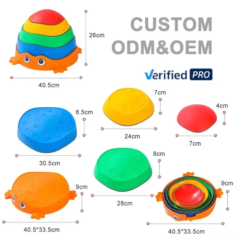5 قطع من أحجار التوازن، أحجار القفز على مسار الأطفال، ألعاب حسية لعب الأطفال في الأماكن المغلقة والخارجية #3