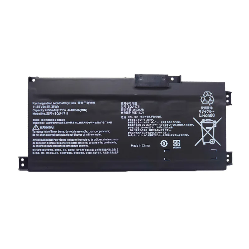 Laptop Battery SQU-1711 for ThundeRobot 911 Air 911ME 911S G7000M G8000M SQU-1718 11.55V 4550mAh