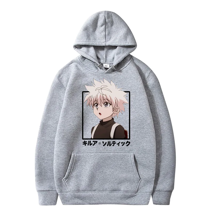 Hunter X Hunter Japan Anime uomo donna felpe con cappuccio Harajuku Gon Killua Print Plus Size felpa Unisex autunno inverno Streetwear