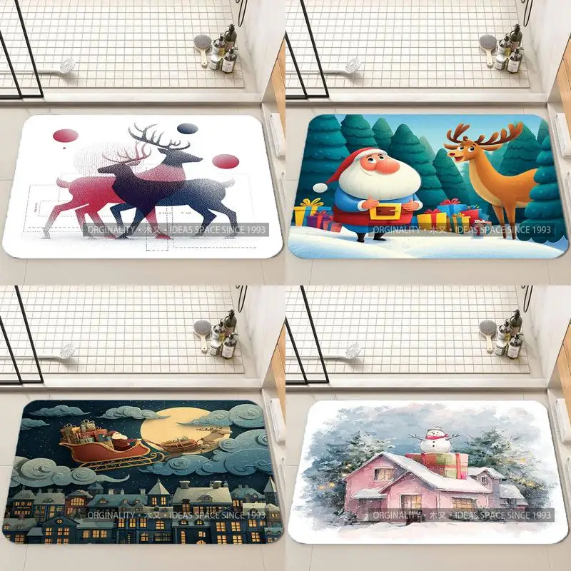

Cute Pets Christmas Mat Living Room Decoration Home Sofa Non-Slip Carpet Study Bedroom Tatami Children'S Soft Floor Mat