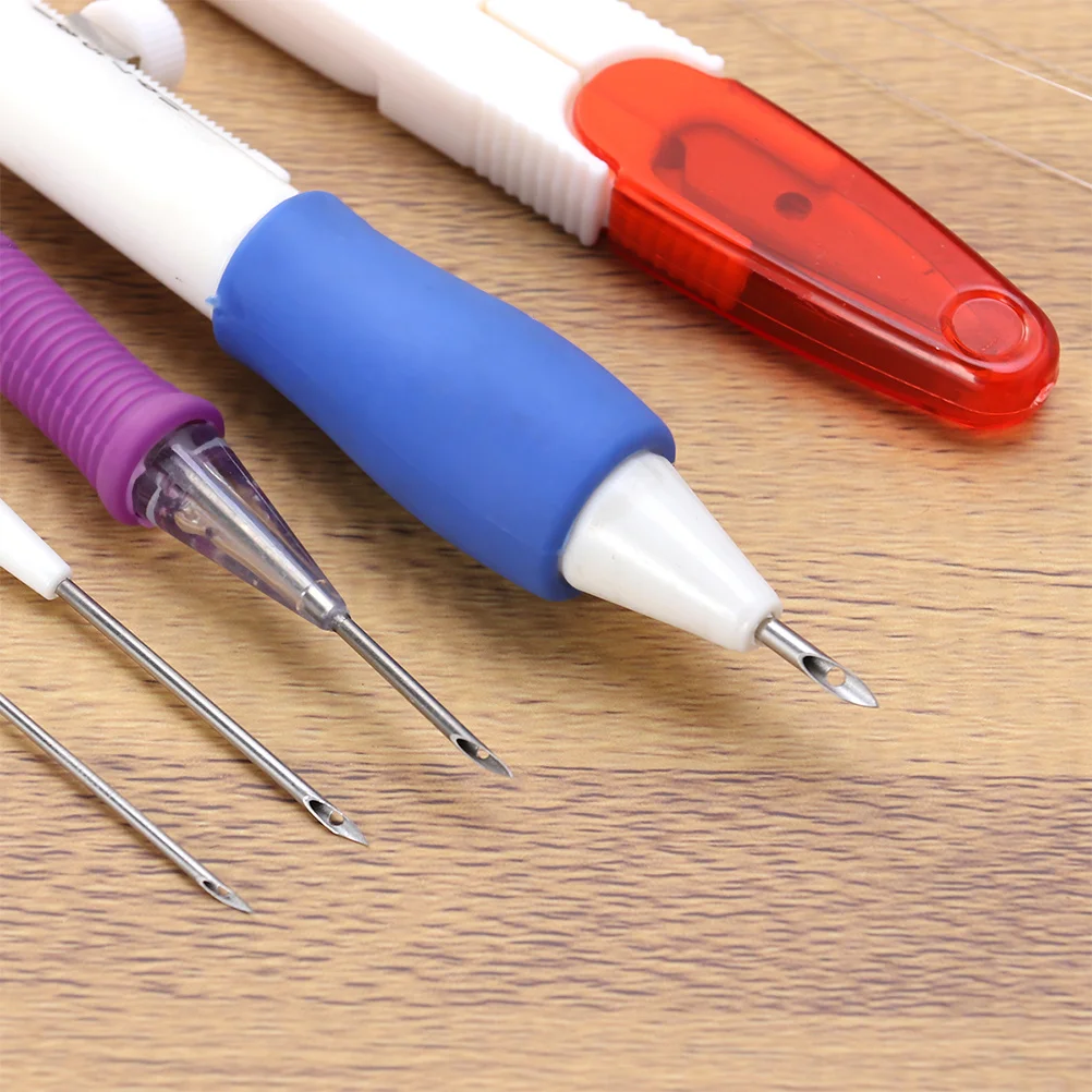 

Embroidery Pen Punch Needle Set Durable Material for Hand Craft Stitches Thread Knitting Sewing Embroidery Tool