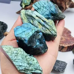 Natural Crystal Crafts Multi-shape Blue Labradorite Raw Stone/Freeform Ornament Healing Stone for Decoration