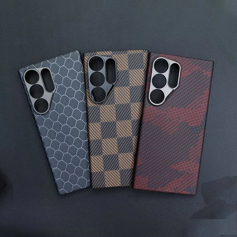 

Чехол для телефона из углеродного волокна для Samsung Galaxy S24Ultra, магнитный арамидный противоударный чехол