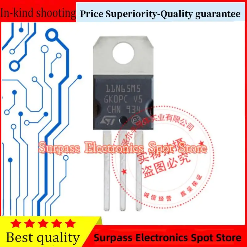 10PCS-100PCS  11N65M5 STP11N65M5  650V 9A TO-220 N Price Superiority-Quality guarantee