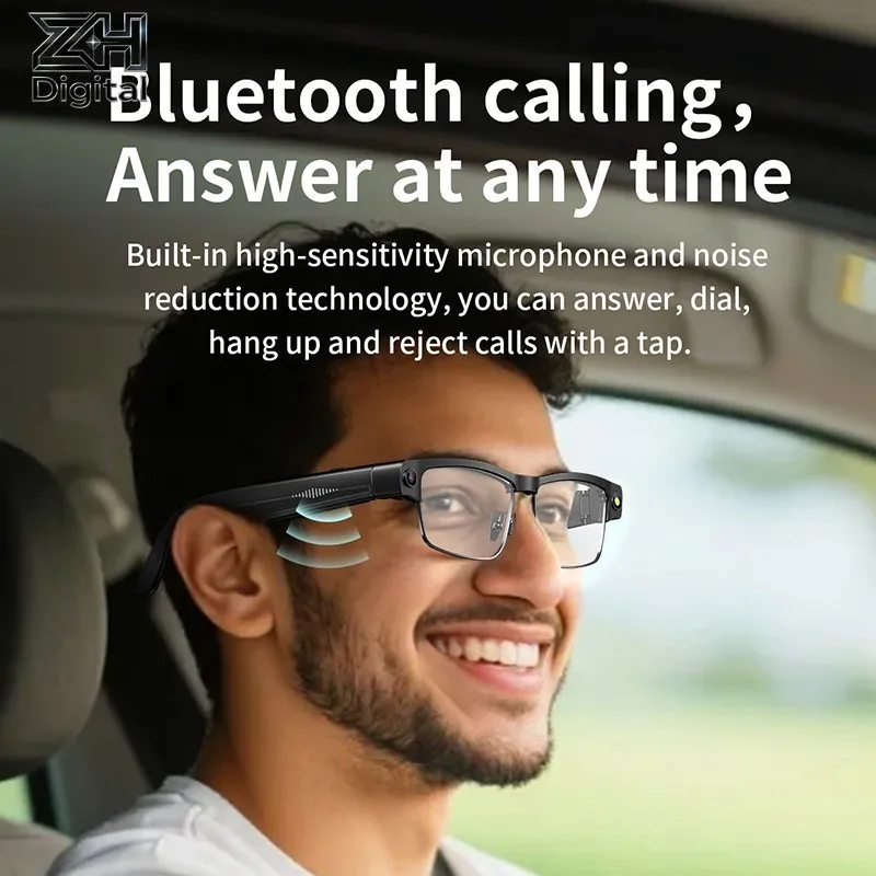 ZH Digital 4K Smart Glasses AI Translation Color-changing Lenses HD Voice Call Music Local Open-ear Audio Smart Glasses