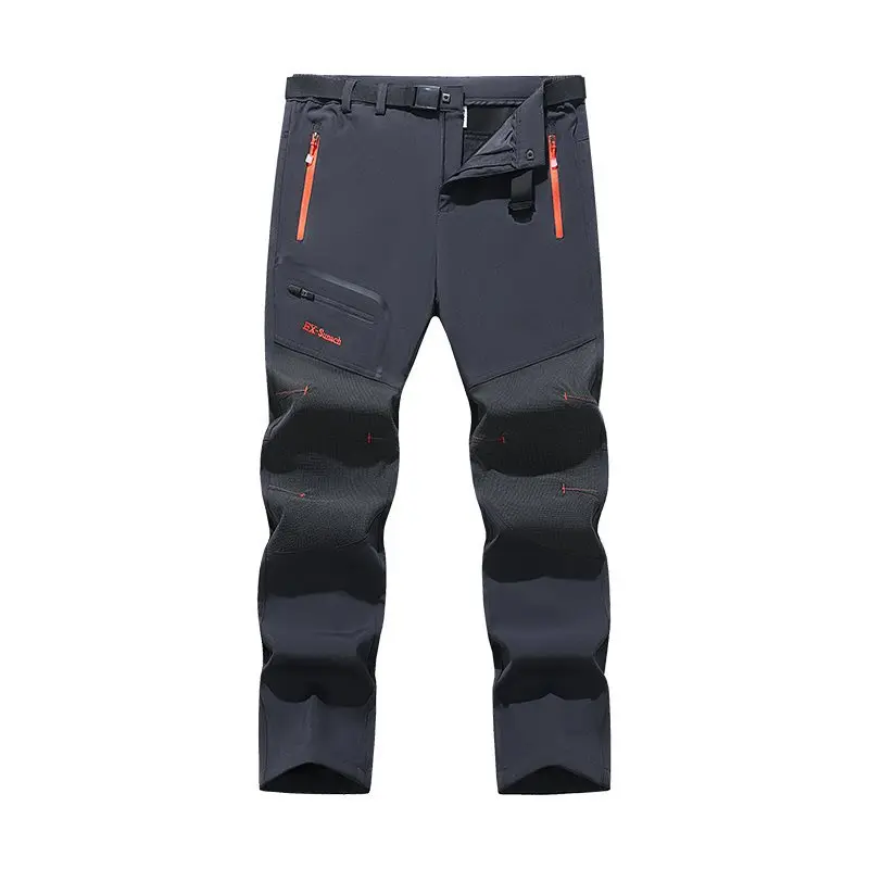 

Men's Windproof Waterproof Soft ell Skiing Pants Spring Autumn Outdoor High Waist Straight Leg Casual Trousers