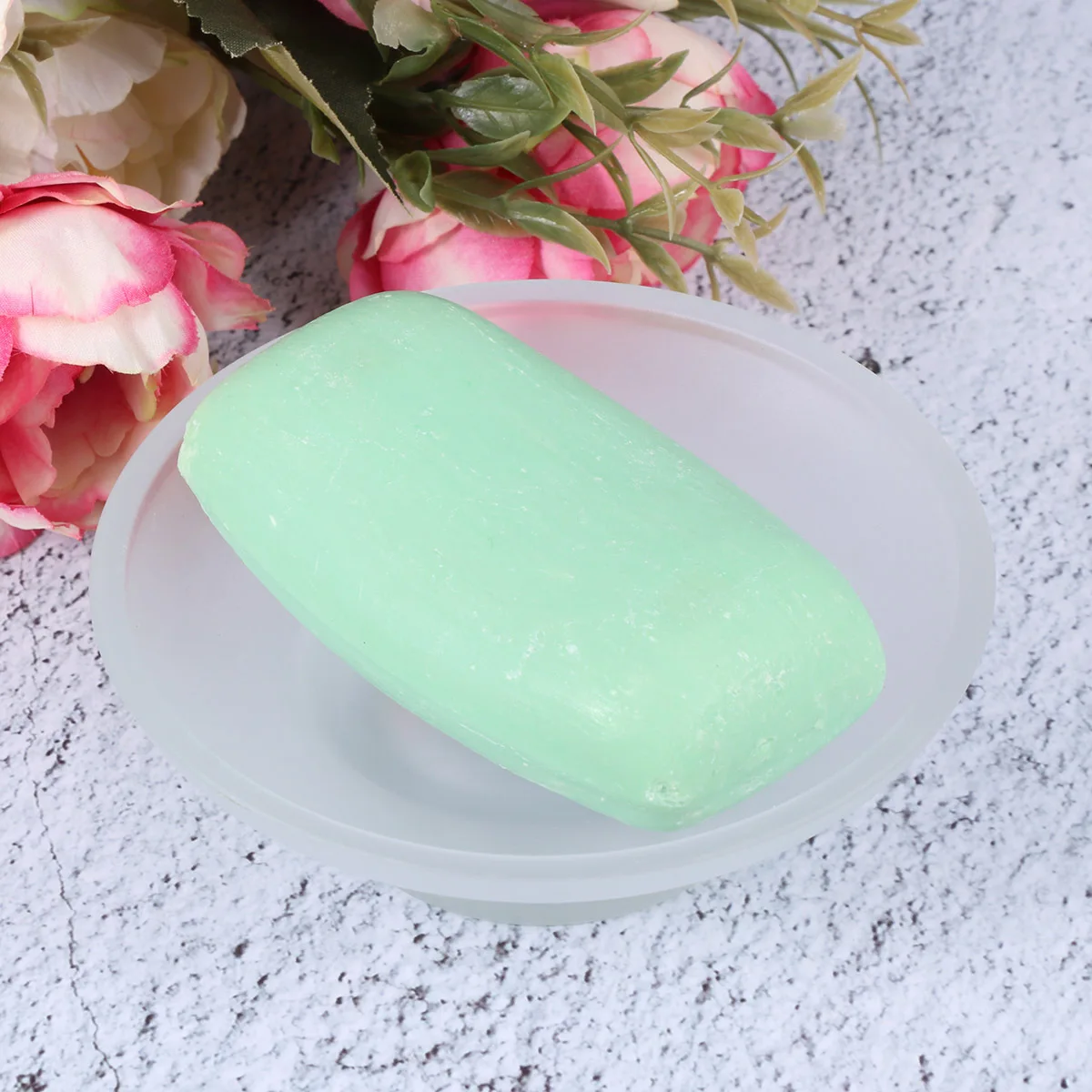 

Glass Toilet Soap Box Toilet Soap Holder Simple Soap Storage Box for Home (White, Dull Polish Style)