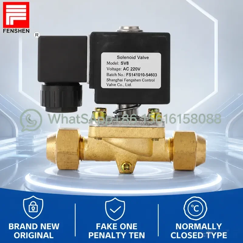Original Fengshen Refrigeration Solenoid Valve Screw Type SV10A SV13A SV8 SV19-R1 for Cold Storage Air Conditioning Cooling