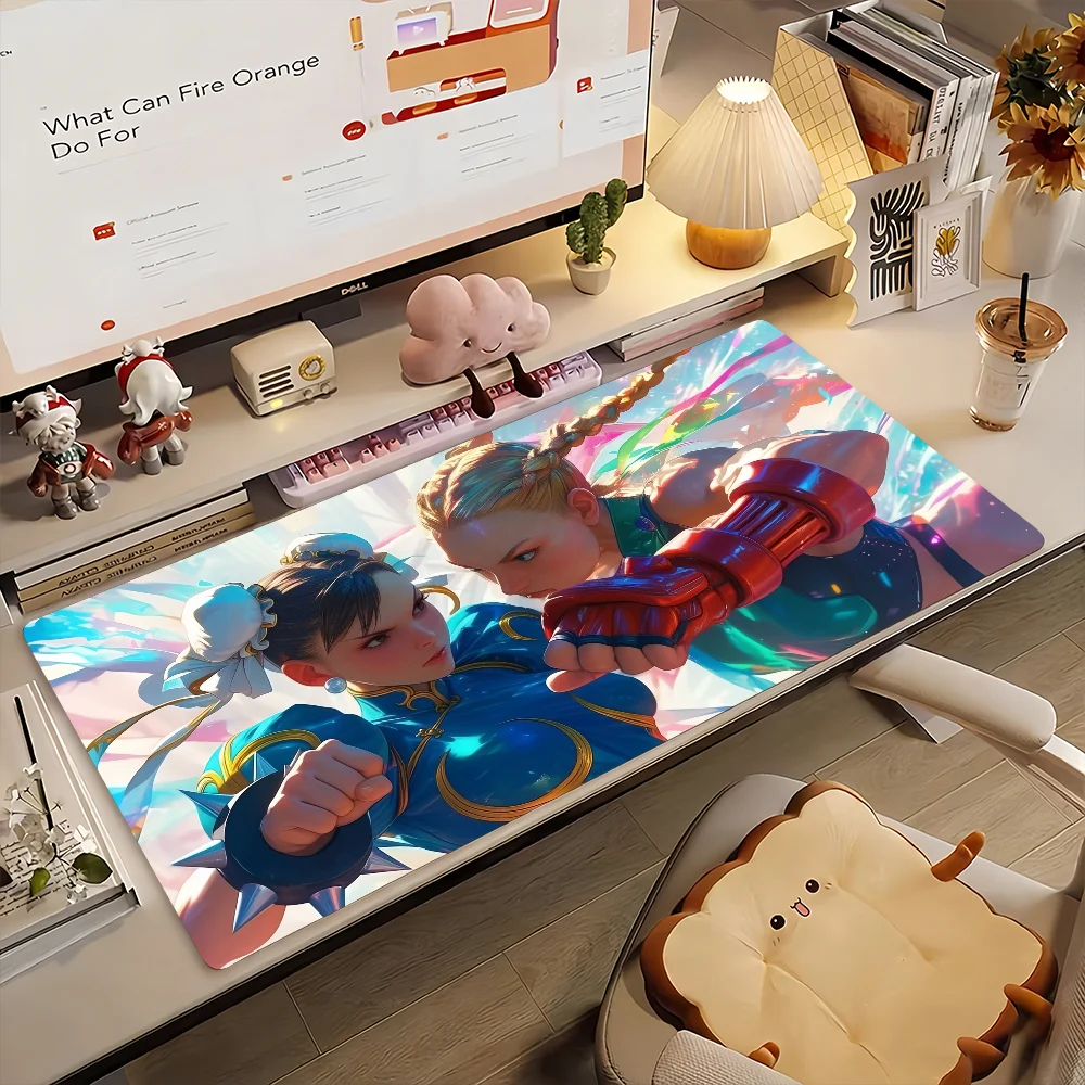 Game S-Street F-Fighter-Chunli Mouse Pad Computer Laptop Rubber Non-slip Mouse Mat Mousepad Gamers Decoracion Desk Mat view 2