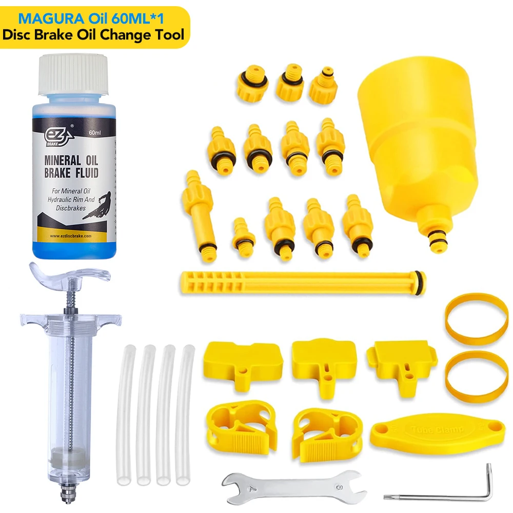 Fahrrad Bremsöl Entlüftung Kit Werkzeuge 60ML Bremse Mineral Öl Fahrrad Bremse Reparatur Werkzeug Für Shimano Hydraulische Scheibenbremse Entlüftungs werkzeug