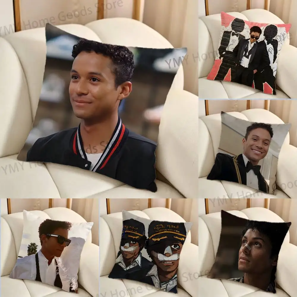 Actor Singer Jaafar J-Jackson Cartoon Printing Pillowcase Customized Pillow Cover for Sofa Home Decor