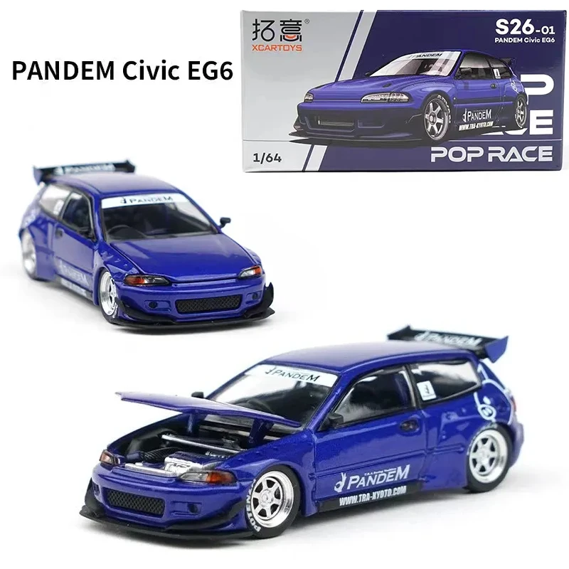 دييكاست 1/64 مقياس هوندا سبيكة سيارة نموذج Pandem سيفيك EG6 لعب المركبات لعب للأولاد هدية الصندوق الأصلي