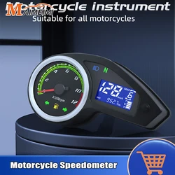 Universal Motorcycle Speedometer Digital Dash With 12000RPM Taachometer Odometer Fuel For Brazil GY200 For All 12V Motorcycle