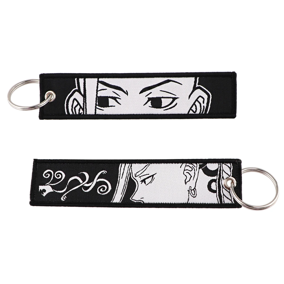 1 Stück japanische Anime-Serie, bestickte Schlüsselanhänger, Jet-Tag, Schlüsselanhänger für Motorräder, Autos, Rucksack, modisches Schlüsselanhänger-Zubehör