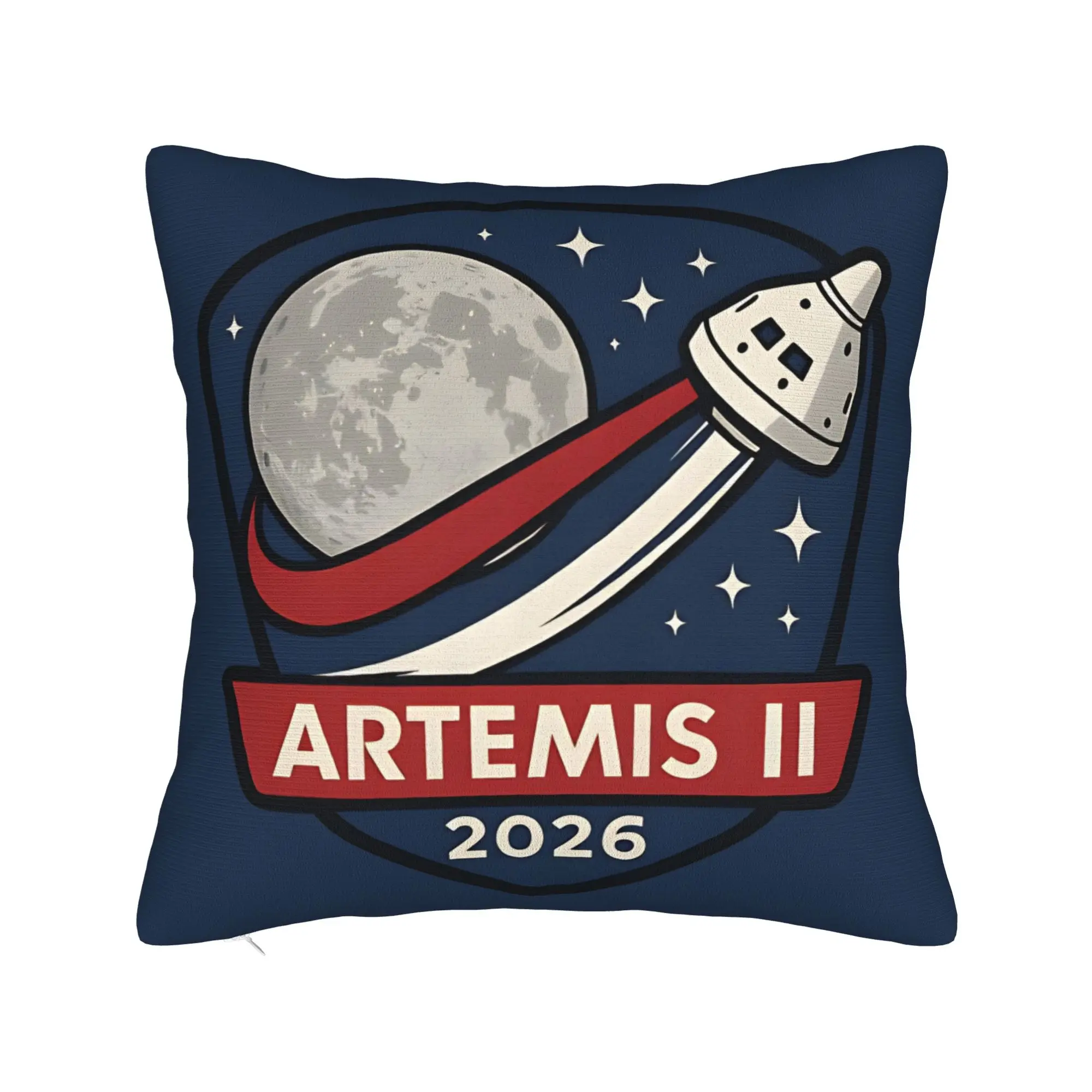 Decorative Pillowcase Artemis II Mission To The Moon 2026 Artemis 2  Stuff Car  Throw Pillow Case Cover Zipper Multi-Size