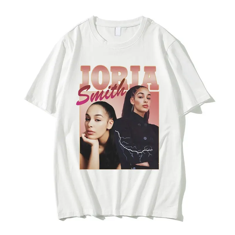 Singer Jorja Smith Graphic Tshirt Men's Casual Cotton Short Sleeve Tees Men Women Hip Hop Oversized T-shirt Male Vintage T Shirt