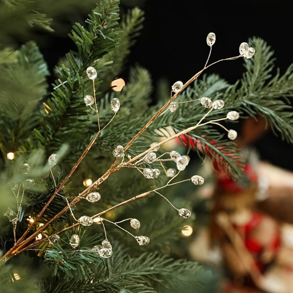 

Creative Transparent Bead Crystal Tree Branches DIY Sparkling Crystal Bud Branches Pentagram Xmas Tree Ornament Wedding Decor