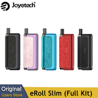 Original Joyetech eRoll Slim Kit with PCC Box 13W E Cigarette Vape with 480mAh Battery 1500mAh Charging Case 2ml Pod Cartridge