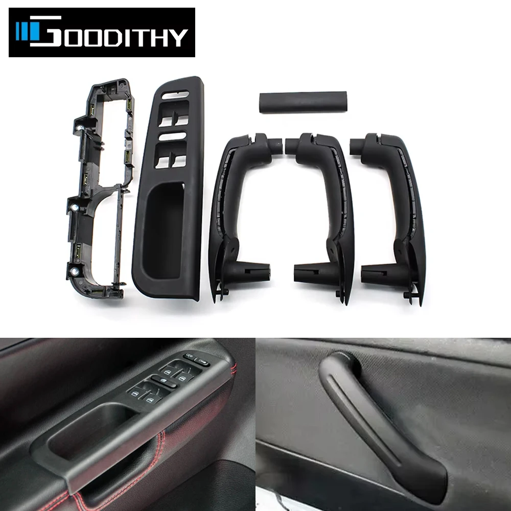 

LHD Black Car Interior Front Rear Left Right Door Pull Grab Handle Replacement For Volkswagen VW Bora Golf 4 MK4 Jetta 1999-2004