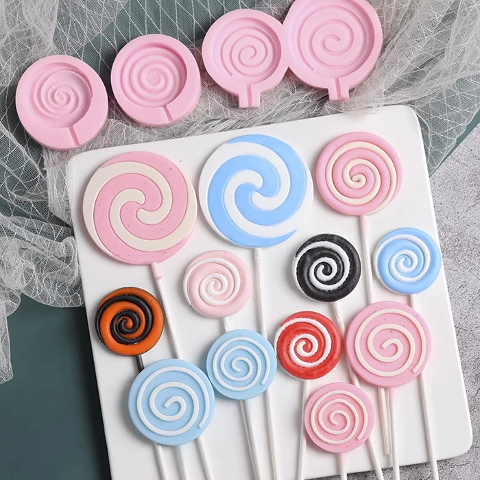Cartoon Simulation Lollipop Silicone Molds Fondant Chocolate Baking Mold for Candy Gummy Cake Decoration Baking Accessories