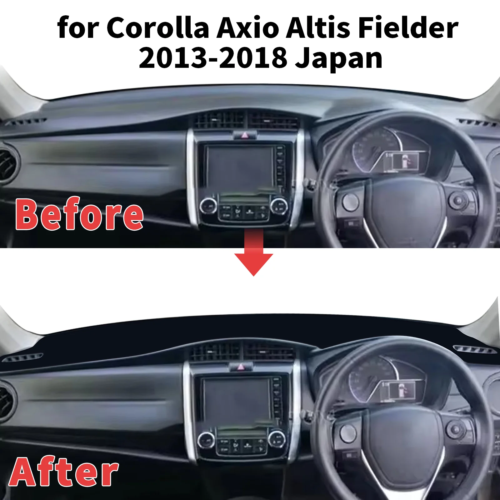 for Toyota Corolla Axio Altis Fielder 2013-2018 Japan Dashboard Cover Sun Shade Protector Dashmat Carpet Mat Dash Mat