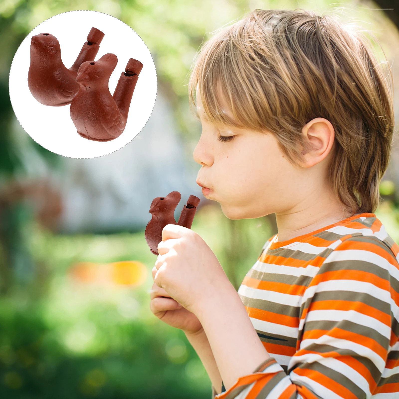 

2pcs Red Bird Music Whistles Musical Whistle Bird Whistle Little Peacocks Whistle Diy Whistle Outdoor Supplies For Signaling