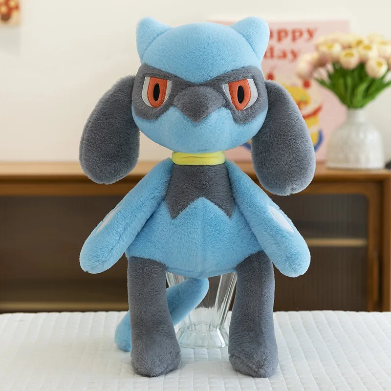 Lucario Riolu Pokemon Plush Toy Lucario Riolu Mega Evolved Soft Stuffed Doll Cartoon Anime Games Plushies Halloween Gifts view 4