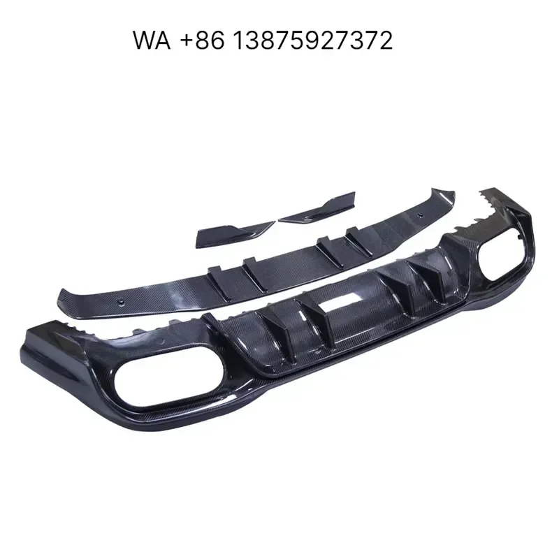 Wmwmnu for PAK Style Carbon Fiber Body Kits Rear Diffuser Rear Bumper Lip for A-Class Sport A35 A45S Hatchback
