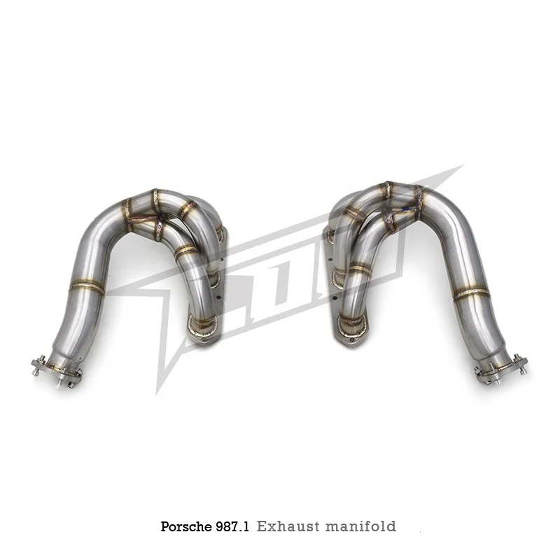 The first section of plantain Exhaust manifold For Porsche 987.1 Boxster/Cayman 3.4 2004-2008 Exhaust Downpipe without catalyst