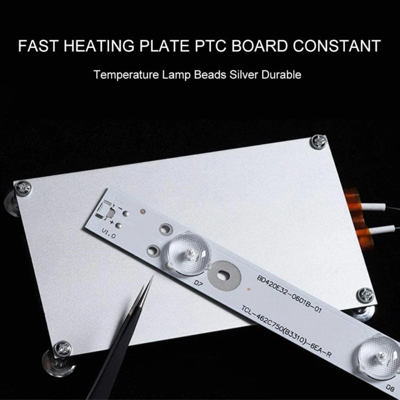 Imagem -04 - Retângulo Alumínio Aquecimento Solda Chip Split Plate Removedor de Led Chip Strip Demolition Tool Desoldering Bga 600w