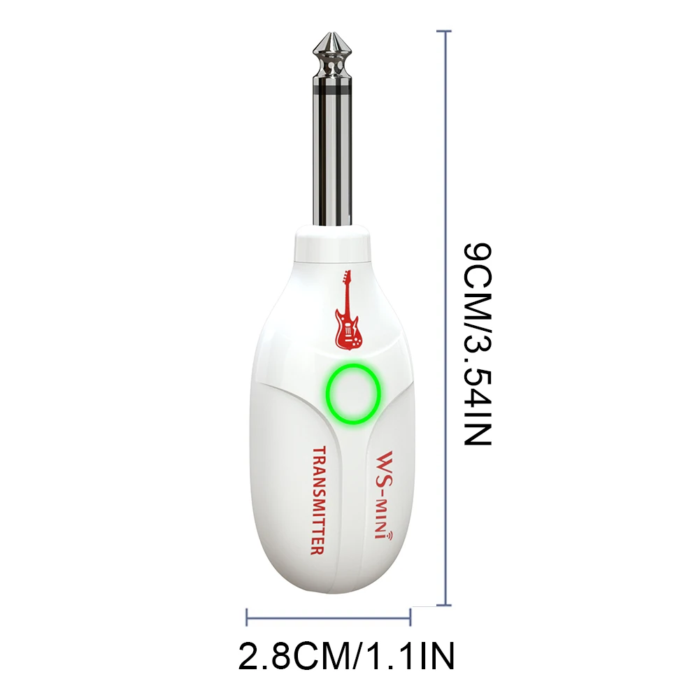 Transmisi gitar nirkabel 2.4G, Set penerima pemancar untuk gitar Bass listrik, sistem gitar nirkabel 48K/16bit Real-time