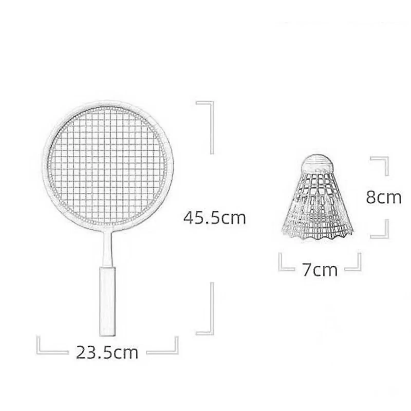 Raquetes de badminton para crianças Raquete de tênis infantil com aderência confortável