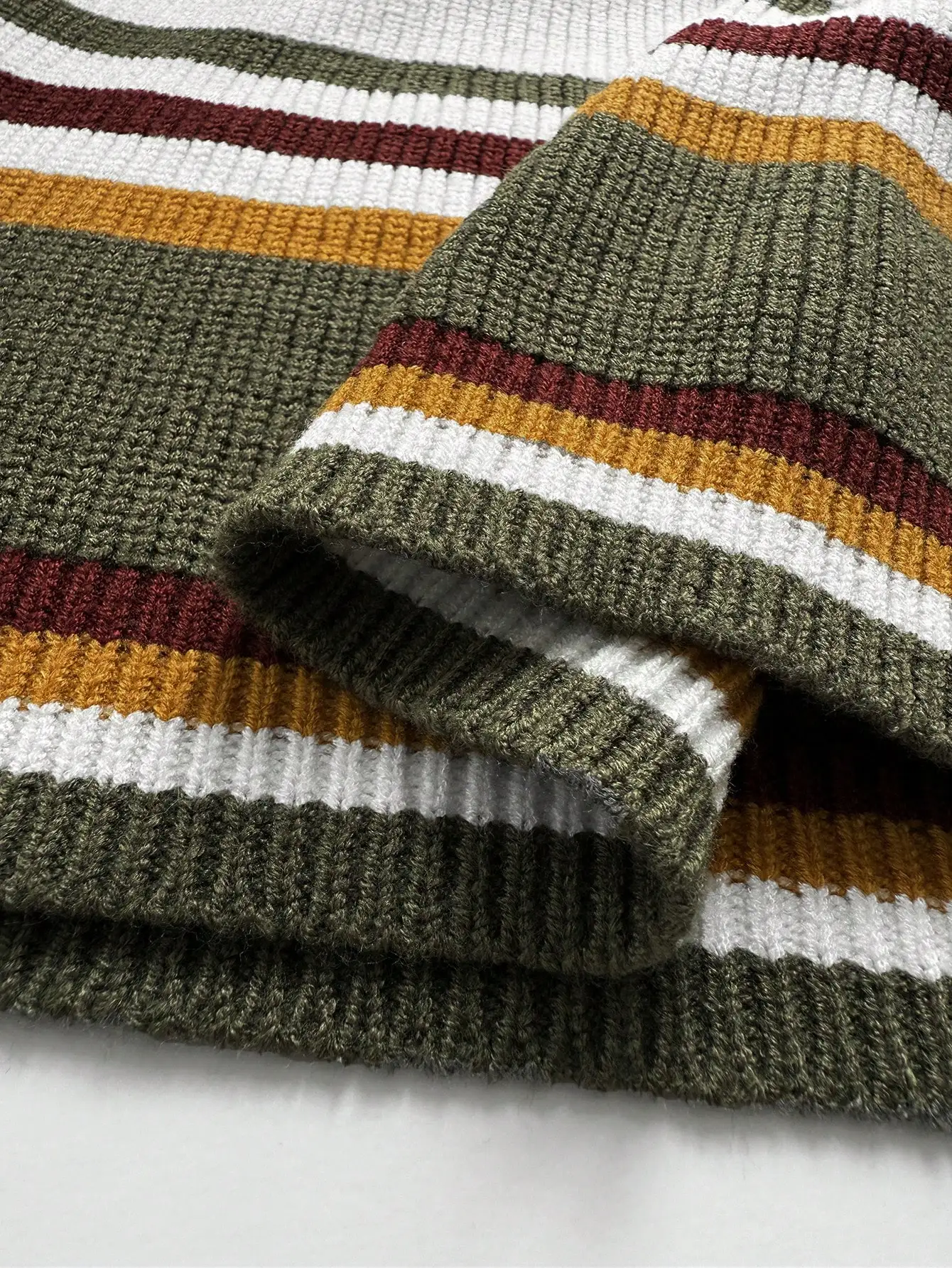 

Striped Fitted Sleeveless Knit Dress With Turn-Down Collar Casual Women