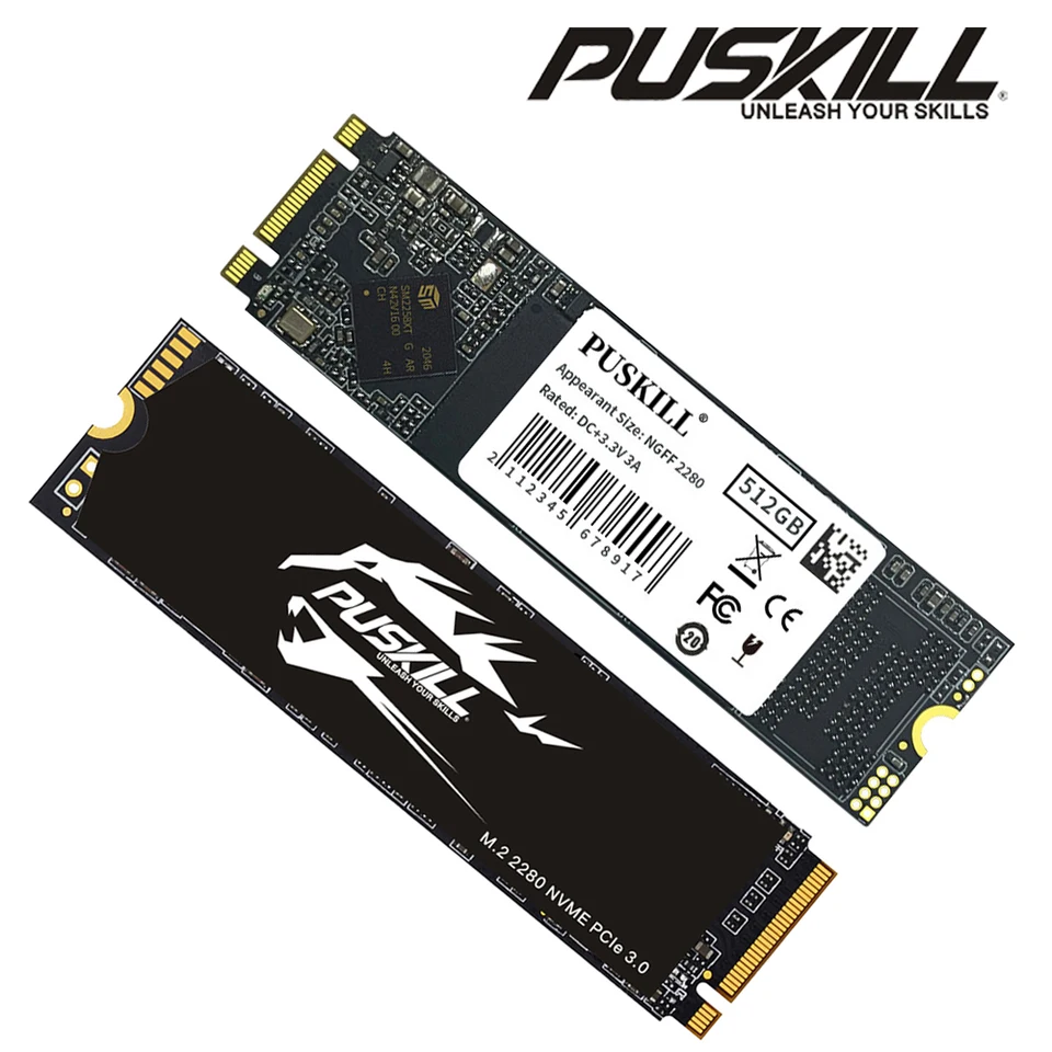 内蔵型SSD PUSKILL NVMe 2280 SSD 1TB PUSKILL M.2 SSD NVME 128GB 256GB 512GB 1TB PCIe SSD M2 NGFF 2280