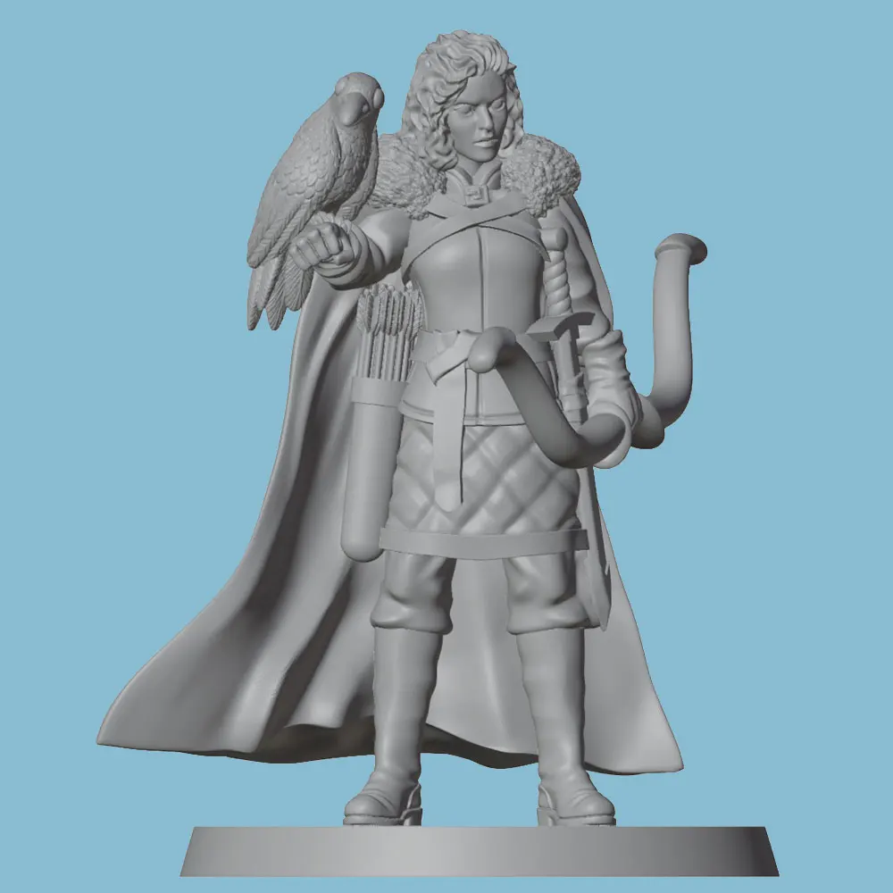 Figura arquero pájaro resina kit sin pintar para coleccionismo - imagen 5