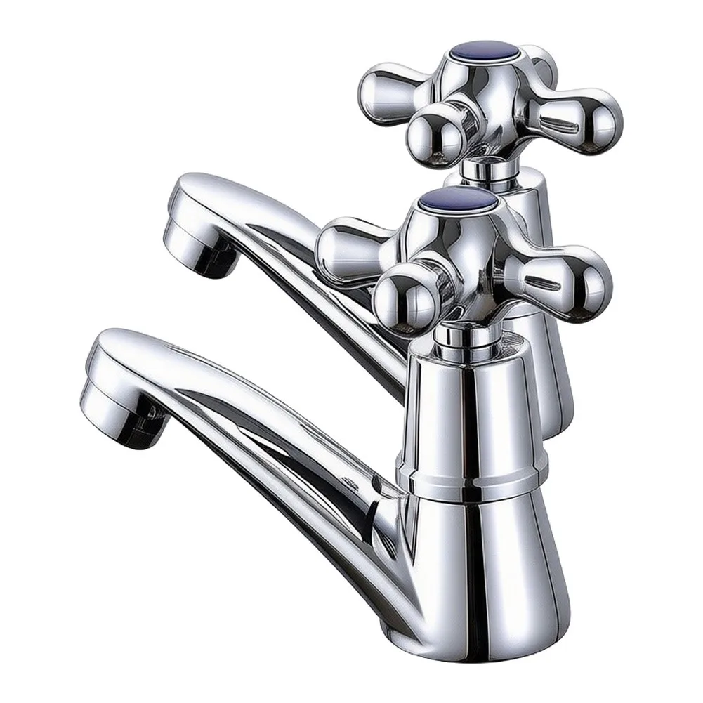 15*15*5cm Twin Bathroom Faucet Built-in Copper for Core Leak-resistant Design Ergonomic Lever For Daily Washing Routine