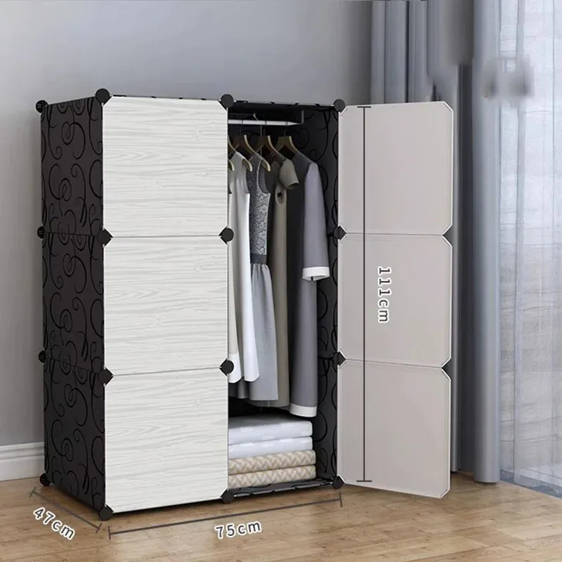 Open Door Wardrobe Partitions Storage Clothes Organizer Closet Bedroom Cupboard Plastic Filing Kids Muebles Hotel Furniture