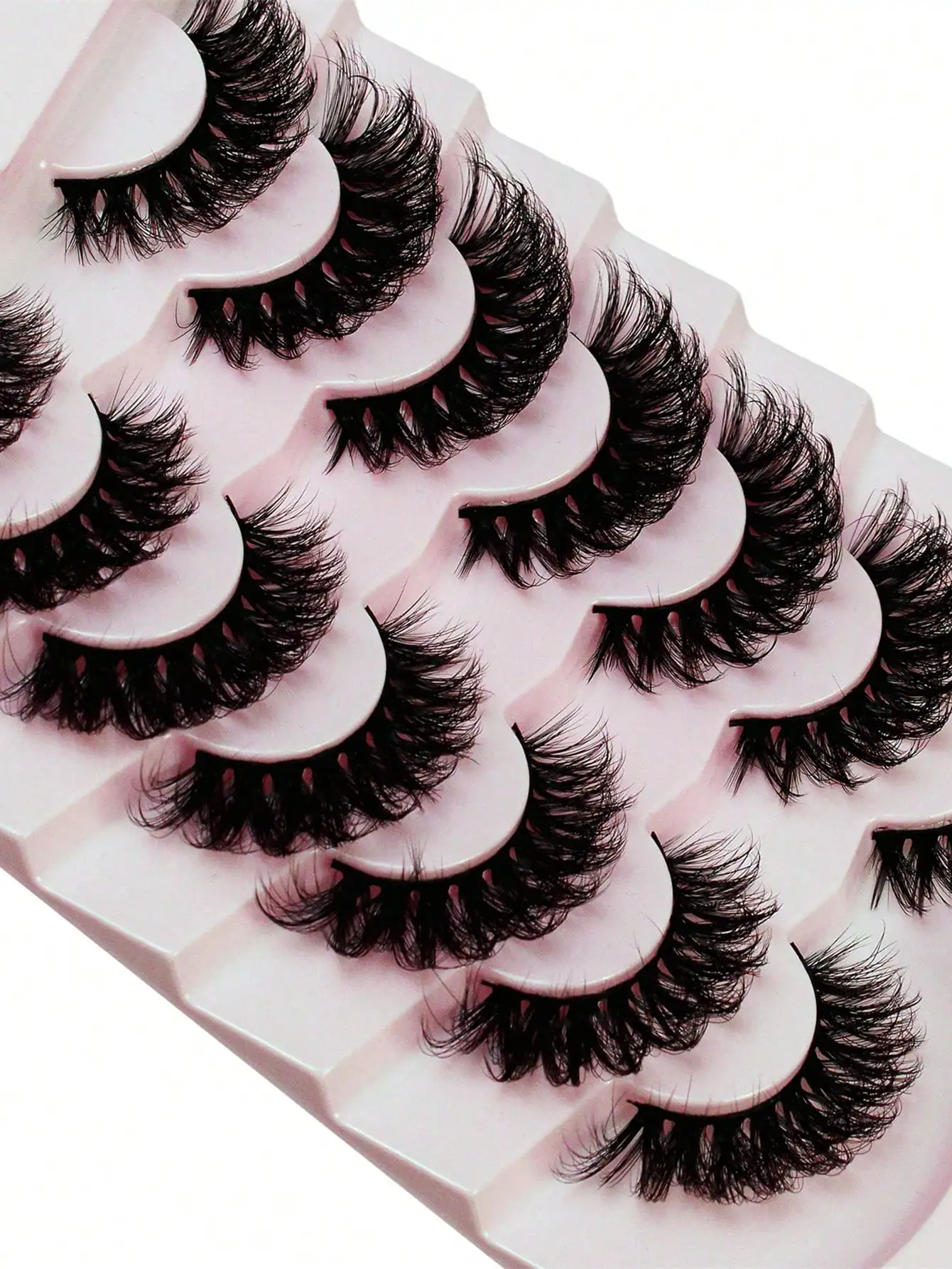 7 Paar flauschige, dicke, langlebige, dramatische und natürlich voluminöse falsche Wimpern – Detail 4