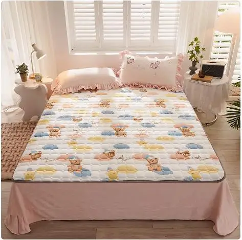 Cartoon pure cotton bed cover, bed sheet, cotton quilting, anti slip and anti wrinkle double-sided available