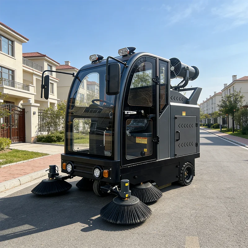 Battery Powered Road Sweeper with Zero Emission and Quiet Operation for Urban Street Cleaning